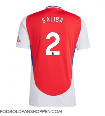 Arsenal William Saliba #2 Hjemmebanetrøje 2024-25 Kortærmet
